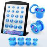 brpg168 board of acrylic screwfit plug with dolphin couple logo