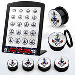brpg183 display w black plug w a anchor in a nautical theme
