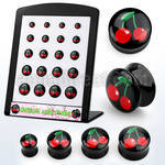 brpg186 display w acrylic plug w a double red cherry logo