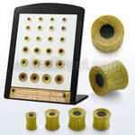 brpjwac display w concave jack fruit wood plug w black centre