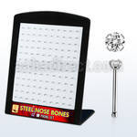 brs117 display w 316l steel nose screws, 20g w 2mm round cz