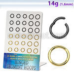 brsegh9 board w 30 black gold steel hinged segment ring