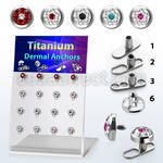 brtsa10 board w titanium g23 dermal anchors w multi crystal dot