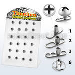 brtsa2 board w 24 titanium g23 dermal anchors w screw top