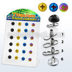 brtsa6 titanium g23 dermal w anodized steel round screw nut