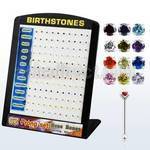 brzbt silver nose bone with round prong set cz birthstones