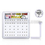bxa36 box w 120 bio  flex nose studs w 2mm clear crystal