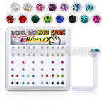 bxa37 box w 120 bio  flex nose studs w 2mm crystals