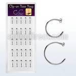 bxcln5 box of high polished 316l steel fake nose clips