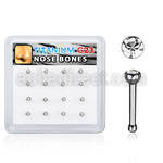 bxunb1 titanium g23 nose bone with bezel clear crystal top