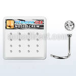 bxuns1 titanium g23 nose screw with bezel clear crystal top