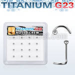 bxuns3 box w titanium g23 nose screws, 20g  w bezel set crystals