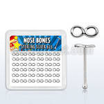 bxvfn36 box w silver nose bones with infity symbol shaped tops