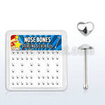 bxvhr box w silver nose bones with plain heart shaped tops