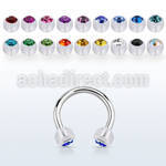 cbajb4 steel circular barbell w 4mm bio flex balls w crystals