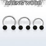cbar5 organic circular barbell w 2 5mm areng wood balls