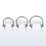 cbcn 316l steel circular barbell with two 5mm cones