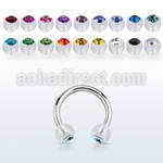 cbeajb4 steel circular barbell w 4mm bio flex balls w crystals