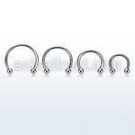 cbeb25 316l steel circular barbell with two 2 5mm balls