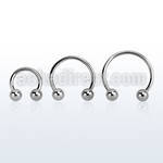 cbeb4 surgical steel circular barbell w 2 4mm balls