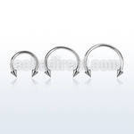 cbecn2 316l steel circular barbell with two 2mm cones