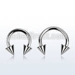 cbecn4 316l steel circular barbell 16g 1 2mm with two 4mm cones