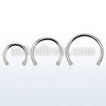 cbedi3l xxl 316l steel circular barbell, 16g w two 3mm dices