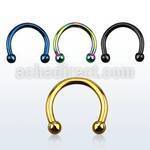 cbetb25 anodized 316l steel circular barbell with 2 5mm ball