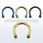 cbetb2 anodized 316l steel circular barbell with 2mm balls