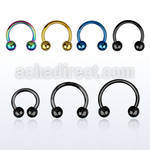 cbetb4 anodized 316l steel circular barbell with 3mm balls