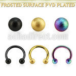 cbetfo3 anodized steel circular barbell w 3mm frosted steel ball