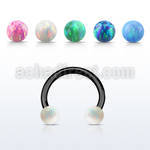 cbetop4 anodized steel circular barbell w 4mm opal balls