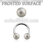 cbfo5 rose gold steel circular barbell 5mm frosted steel ball