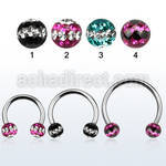 cbmfd6l xxl steel cbr 6mm multi crystals ball w cute triple line