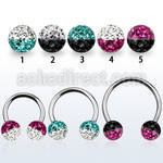 cbmfe8l xxl steel cbr 8mm multi crystals ball in 2 color design