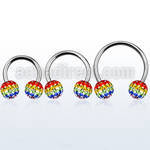 cbmfg8l xxl steel cbr 8mm multi crystals ball in gay pride color