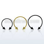 cbmtcn5l xxl anodized steel circular barbell, 14g w 5mm cones