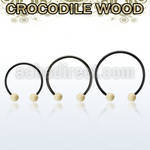 cbmtcr5l xxl anodized steel cbr, 14g w 5mm crocodile wood balls