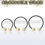 cbmtcr8l xxl anodized steel cbr, 14g w 8mm crocodile wood balls