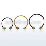 cbmtfg6l xxl black steel cbr 6mm multi crystal balls w rb colors