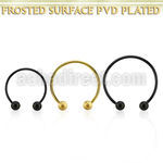 cbmtfo6l xxl anodized steel cbr, 14g w 6mm frosted steel balls