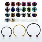 cbmtmj4l xxl anodized steel cbr, 14g w 4mm multi jewel balls