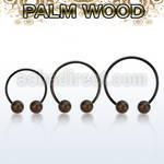 cbmtpl8l xxl anodized steel cbr, 14g w 8mm palm wood balls