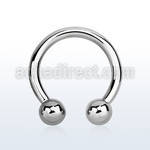 cbr10 316l steel 2 5mm circular barbell with internal 6mm ball