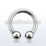 cbr6 316l steel 4mm circular barbell with internal 8mm ball