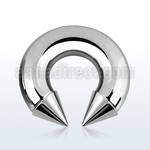 cbrcn00 316l steel 10mm circular barbell with internal 12mm cones