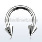 cbrcn10 316l steel 2 5mm circular barbell with internal 6mm cone