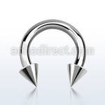 cbrcn12 316l steel 2mm circular barbell with external 5mm cone