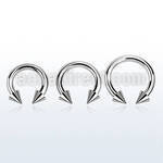 cbrcn8 316l steel 3mm circular barbell with internal 6mm cone