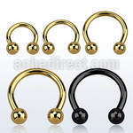 cbrt12 pvd 316l steel 2mm circular barbell w extern 6mm ball